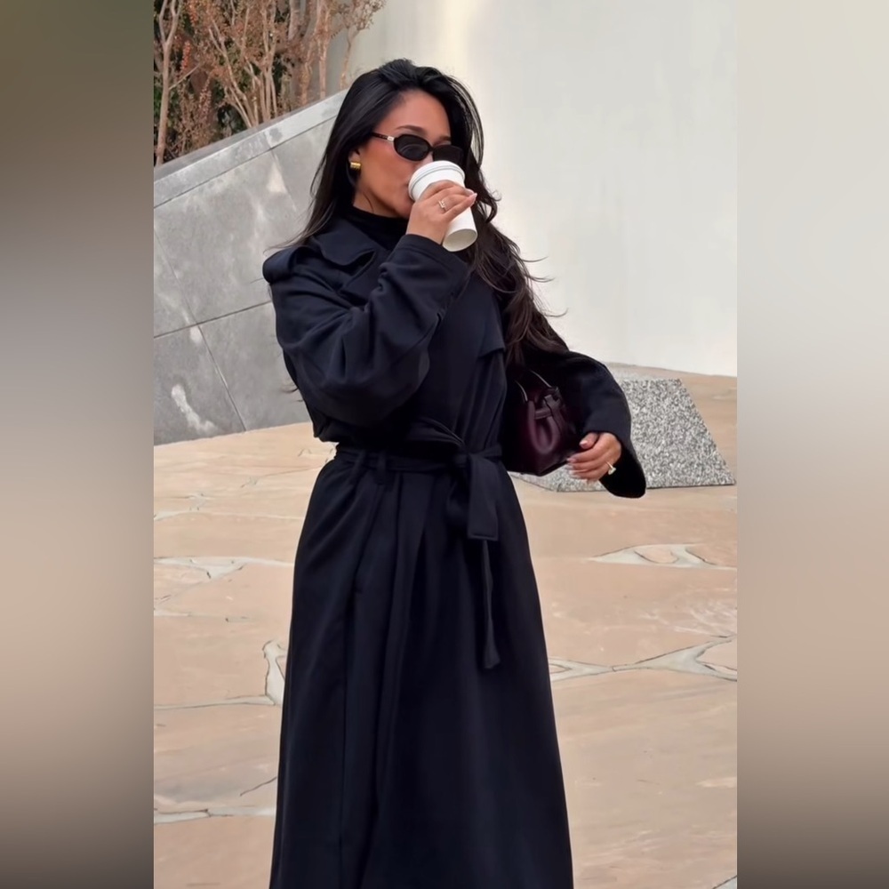 Skims Boyfriend Fleece Oversized Trench Coat - Picture 6 of 12
